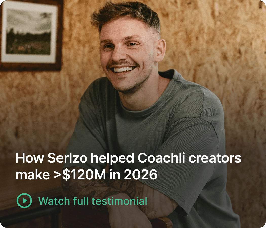 Video testimonial: How Serlzo helped Coachli creators make over $120M in 2026