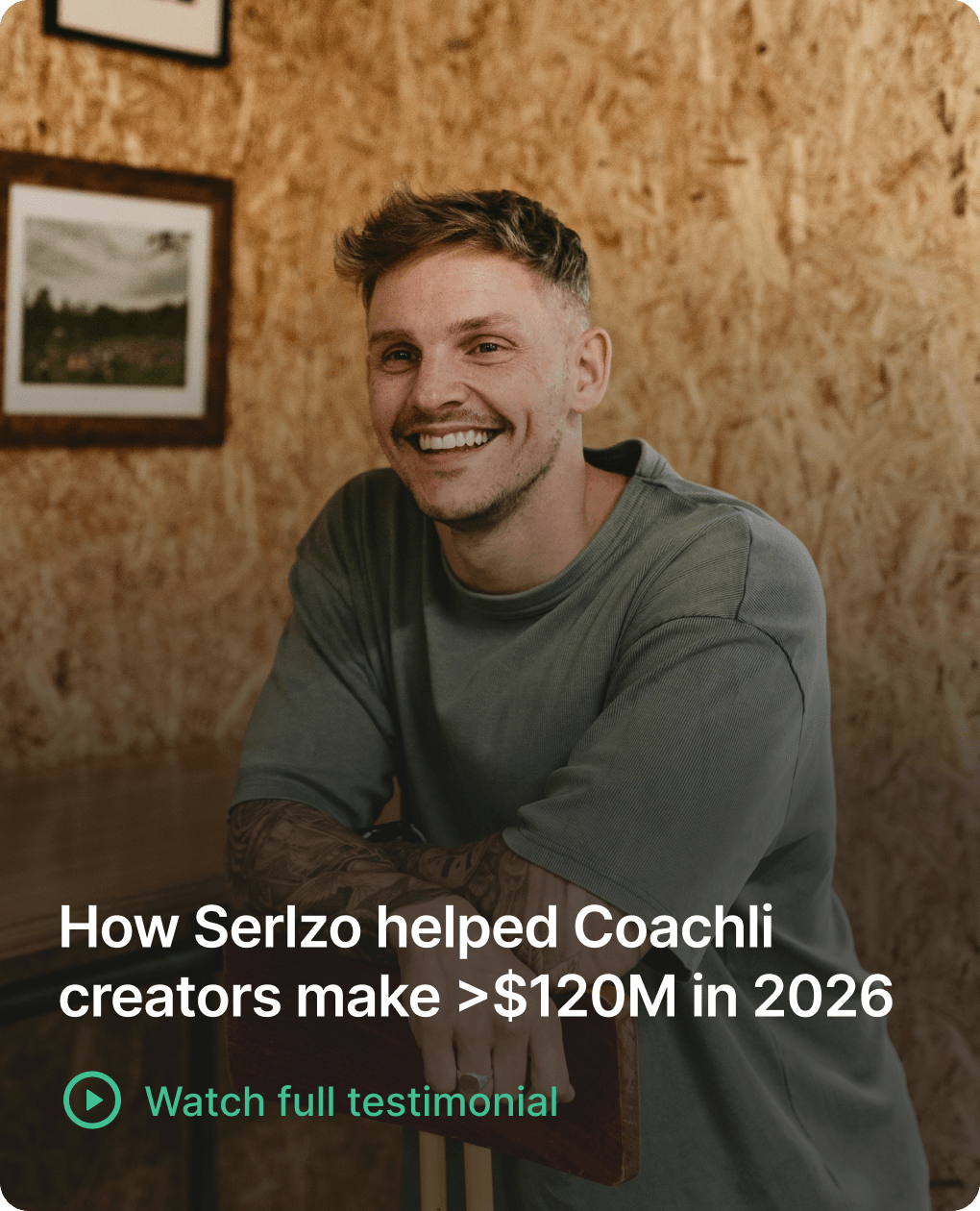 Video testimonial: How Serlzo helped Coachli creators make over $120M in 2026